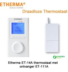 Etherma Lava ET-14A klokthermostaat met ontvanger ET-111A|Infraroodverwarmingonline