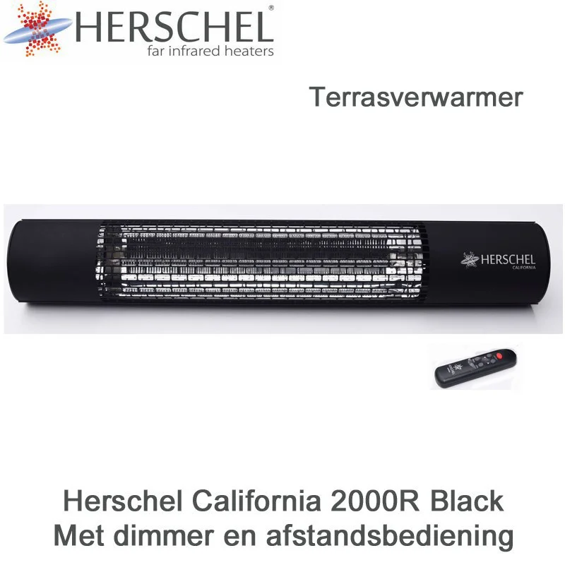 Kers halen stok Herschel California 2000R terrasverwarmer met dimmer 2000 Watt
