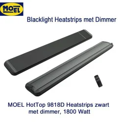 MOEL HotTop 9818D heater met dimmer 1800 Watt, zwart