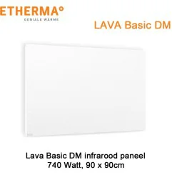 Etherma Lava Design Basic DM infrarood paneel, 740 Watt, 90 x 90 cm
