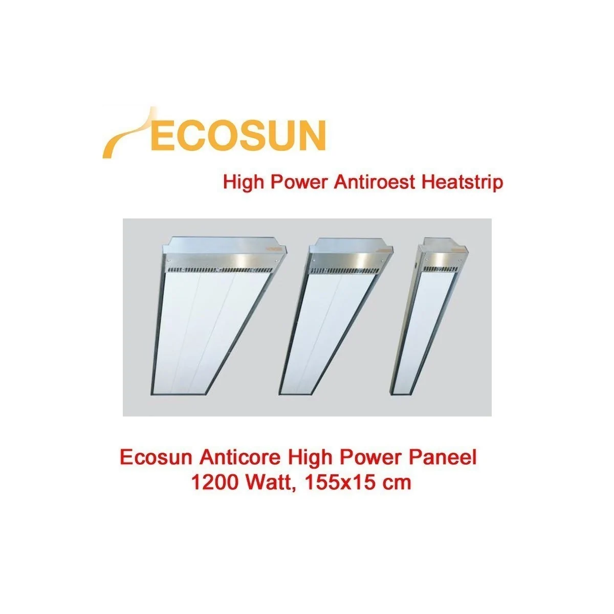 Ecosun Anticore 1200 Watt hoge temperatuur paneel