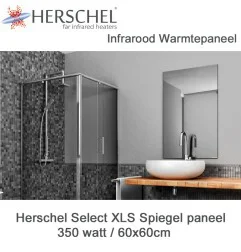 Herschel Select XLS spiegel infrarood paneel 350 Watt 60 x 60 cm|Infraroodverwarmingonline