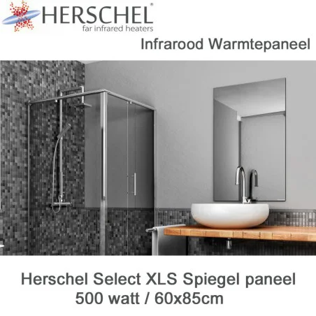 Herschel Select XLS spiegel infrarood paneel 500 Watt 60 x 85 cm