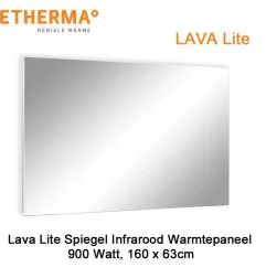 Etherma Lava Lite spiegel infrarood paneel, 900 Watt, 160 x 63 cm|Infraroodverwarmingonline
