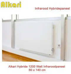 Alkari Hybride infrarood paneel 1200 Watt 140 x 60 cm|Infraroodverwarmingonline