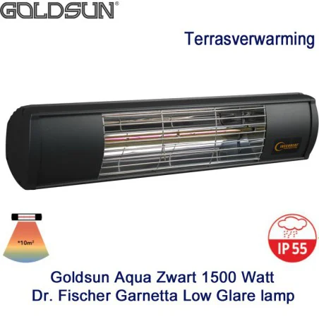 Goldsun Aqua low glare terrasverwarming 1500 Watt