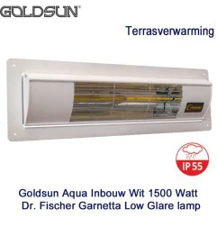 Goldsun Aqua Inbouw wit terrasverwarming 1500 Watt|Infraroodverwarmingonline