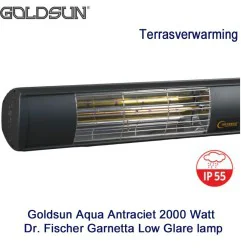 Goldsun Aqua low glare terrasverwarming 2000 Watt|Infraroodverwarmingonline