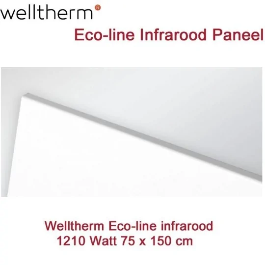 Welltherm ecoline infrarood paneel 1210 Watt 75 x 150cm