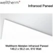 Welltherm Ecoline infrarood paneel 910 Watt 149,2 x 59,2 cm