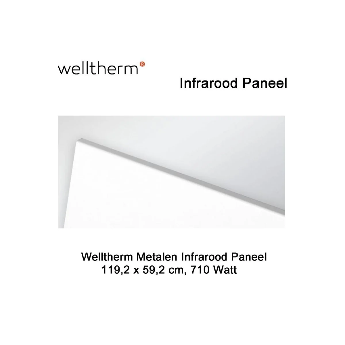 Welltherm Ecoline infrarood paneel 710 Watt 119,2 x 59,2 cm