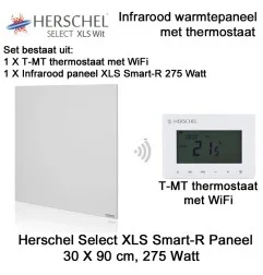 Herschel Select XLS Infrarood Paneel met T-MT thermostaat, 275 Watt, 90 x 30 cm