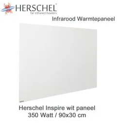 Herschel Inspire wit infrarood paneel, 350 Watt, 90 x 30 cm|Infraroodverwarmingonline