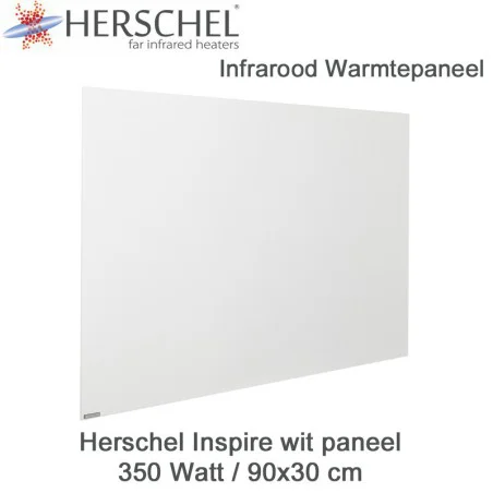 Herschel Inspire wit infrarood paneel, 350 Watt, 90 x 30 cm