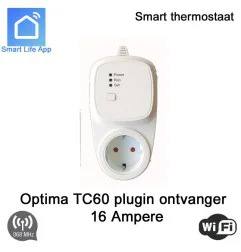 Optima TC60 plug-in ontvanger RF WiFi 16A voor Optima W Pro serie|Infraroodverwarmingonline