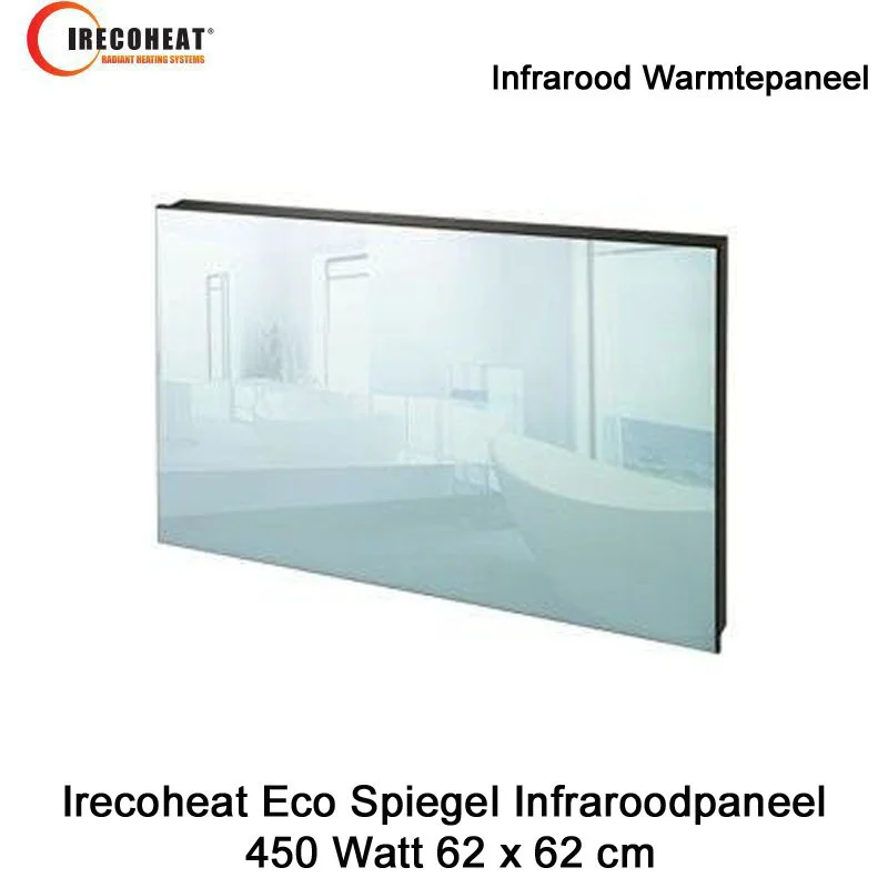 Irecoheat Eco Spiegel 450 Watt infraroodpaneel, 62 x 62 cm
