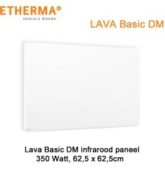 Etherma Lava Design Basic DM infrarood paneel 350 watt 62_5 x 62_5 cm