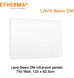 Etherma Lava Design Basic DM infrarood paneel 750 watt 125 x 62,5 cm