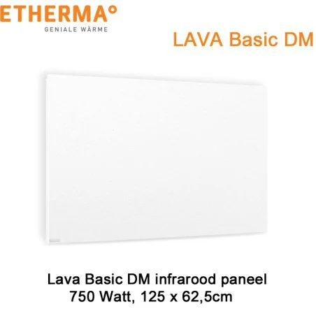 Etherma Lava Design Basic DM infrarood paneel 750 watt 125 x 62,5 cm