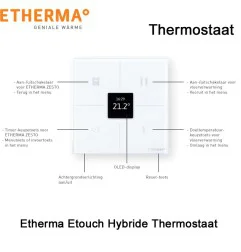 Etherma Etouch Hybride Thermostaat|Infraroodverwarmingonline