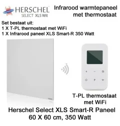 Herschel Select XLS Infrarood Paneel met T-PL thermostaat, 350 Watt, 60 x 60 cm