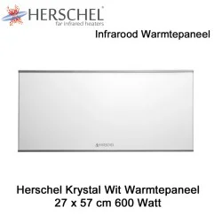 Herschel Krystal 600 Watt infrarood paneel wit, 27 x 57 cm|Infraroodverwarmingonline