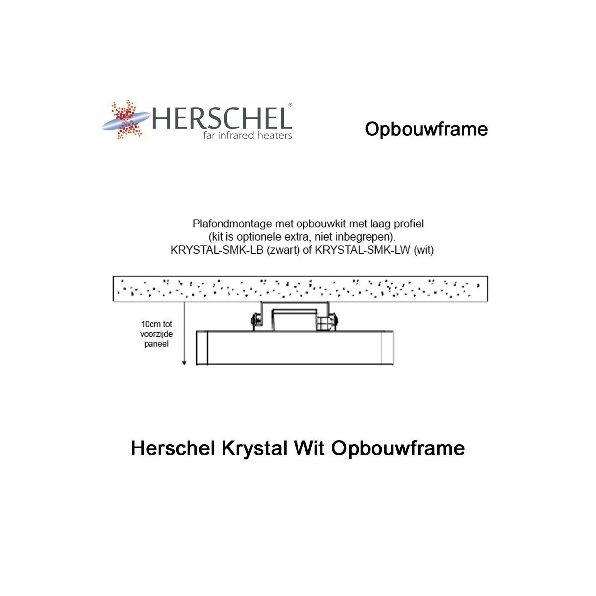 Herschel KRYSTAL-SMK-LB opbouwframe zwart