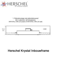 Herschel KRYSTAL-CRK-LB inbouwframe zwart|Infraroodverwarmingonline