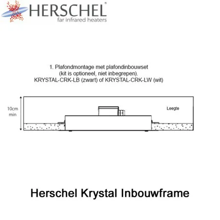 Herschel KRYSTAL-CRK-LB inbouwframe zwart