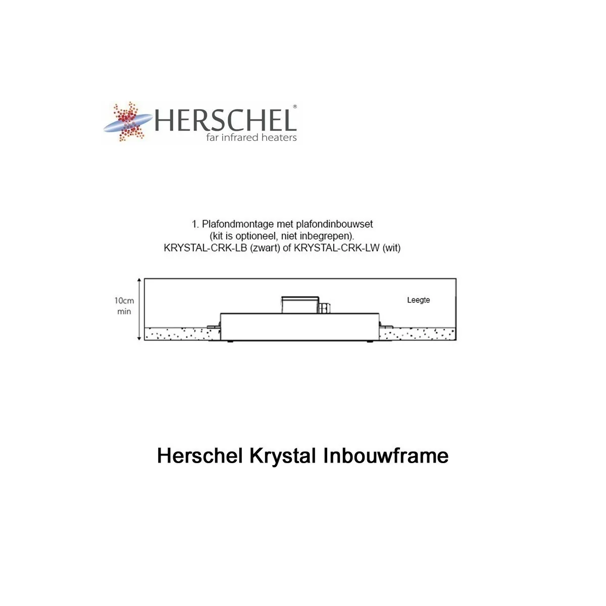 Herschel KRYSTAL-CRK-LW inbouwframe wit