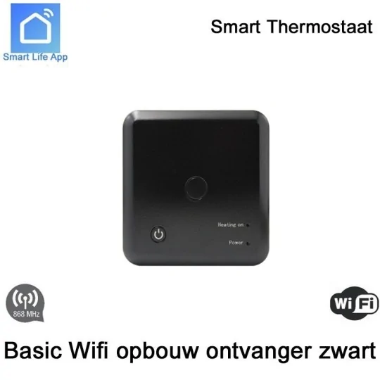 Basic opbouw ontvanger RF WiFi 10A voor Basic Wifi thermostaat