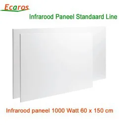 Ecaros Infrarood warmtepaneel 1000 Watt 60 x 150 cm|Infraroodverwarmingonline