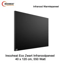 Irecoheat Eco 550 Watt zwart infraroodpaneel, 120 x 40 cm|Infraroodverwarmingonline
