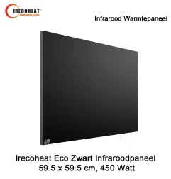 Irecoheat Eco 450 Watt zwart infraroodpaneel, 59.5 x 59.5 cm|Infraroodverwarmingonline
