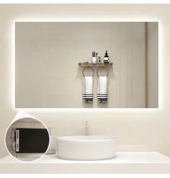QH Spiegel infraroodverwarming met LED verlichting. 60 x 120 cm 700 Watt|Infraroodverwarmingonline