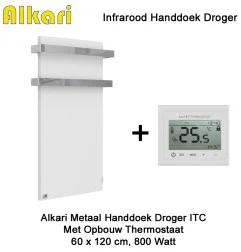 Alkari Handdoek Droger ITC met Thermostaat 800 Watt, 60 x 120 cm