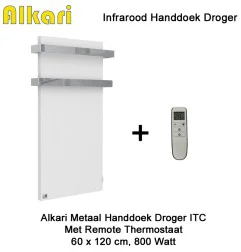 Alkari Handdoek Droger ITC met Remote Control 800 Watt, 60 x 120 cm