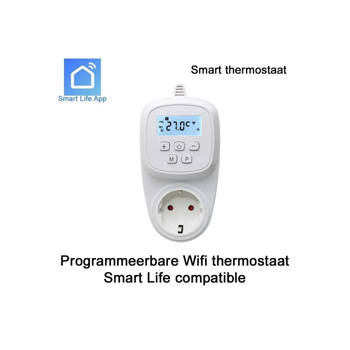 Optima W Plug-in TC500 WiFi thermostaat, Tuya compatible