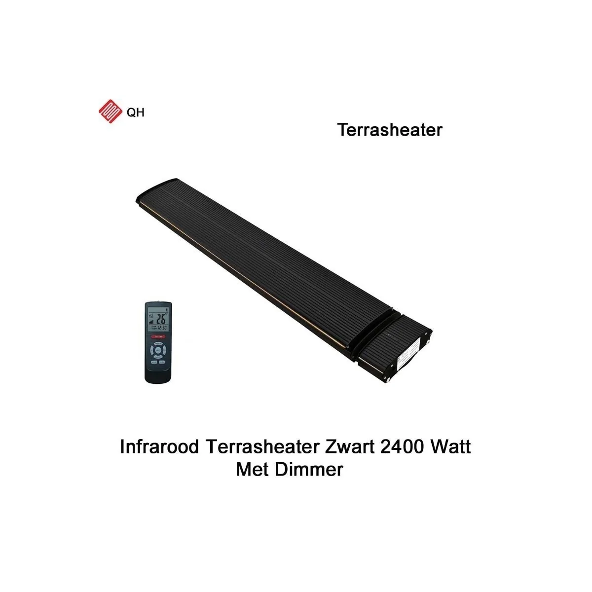 QH-TH Black Heater Infrarood Terrasverwarmer 2400 Watt