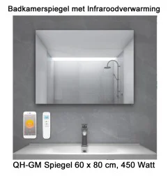 QH-GM Spiegel infrarood verwarming 60 x 80 cm 450 Watt|Infraroodverwarmingonline