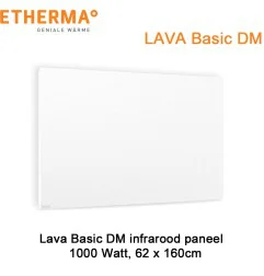 Etherma Lava Design Basic DM infrarood paneel 1000 Watt 160 x 62 cm|Infraroodverwarmingonline