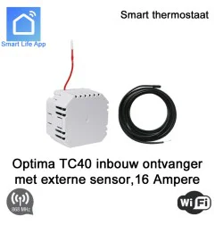 Optima TC40 inbouw ontvanger met externe sensor, 16 Ampere|Infraroodverwarmingonline