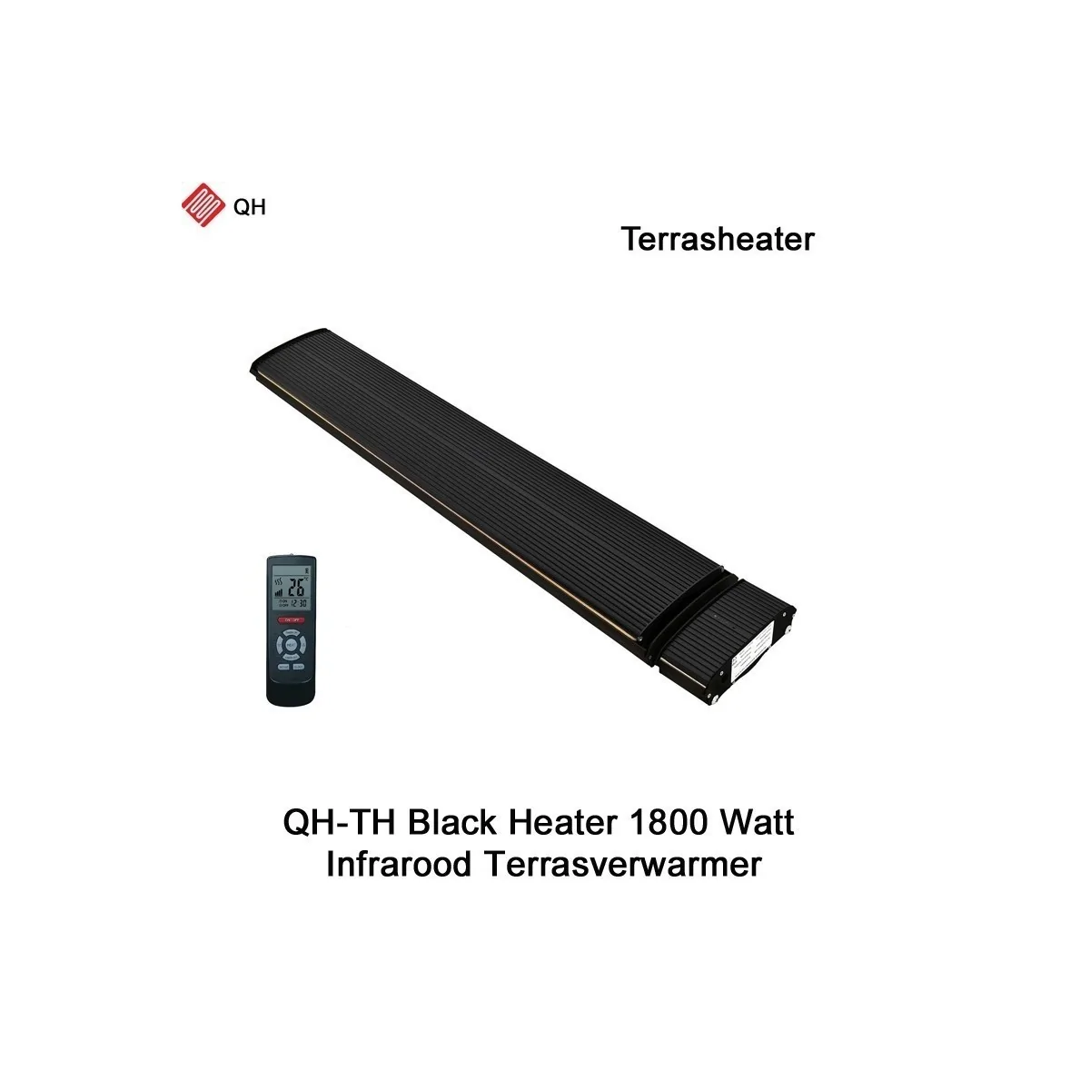 QH-TH Black Heater Infrarood Terrasverwarmer 1800 Watt