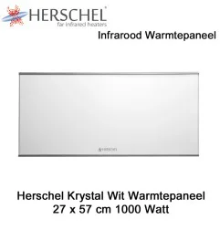 Herschel Krystal 1000 Watt infrarood paneel wit, 27 x 57 cm