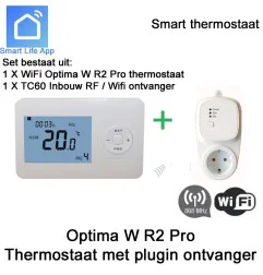 Optima W R2 Pro draadloze WiFi thermostaat met ontvanger