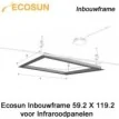 Inbouwframe voor 59,2 x 119,2cm Infraroodpanelen