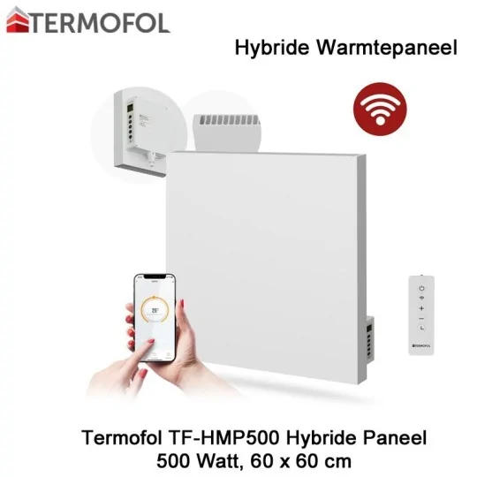 Termofol TF-HMP500 Hybride infrarood Paneel met wifi, 500 Watt, 60 x 60 cm