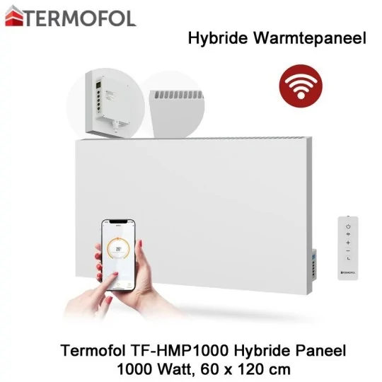 Termofol TF-HMP1000 Hybride infrarood Paneel met wifi 1000 Watt, 60 x 120 cm