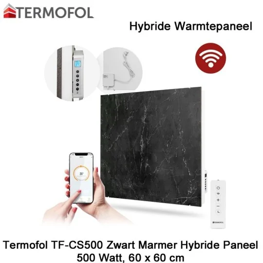 Termofol TF-CS500-02 Keramisch Hybride infrarood Paneel met wifi, 500 Watt, 60 x 60 cm