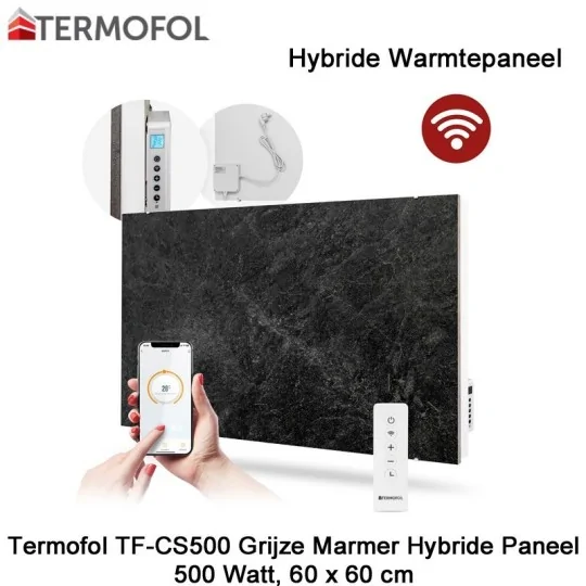 Termofol TF-CS500-03 Keramisch Hybride infrarood Paneel met wifi, 500 Watt, 60 x 60 cm